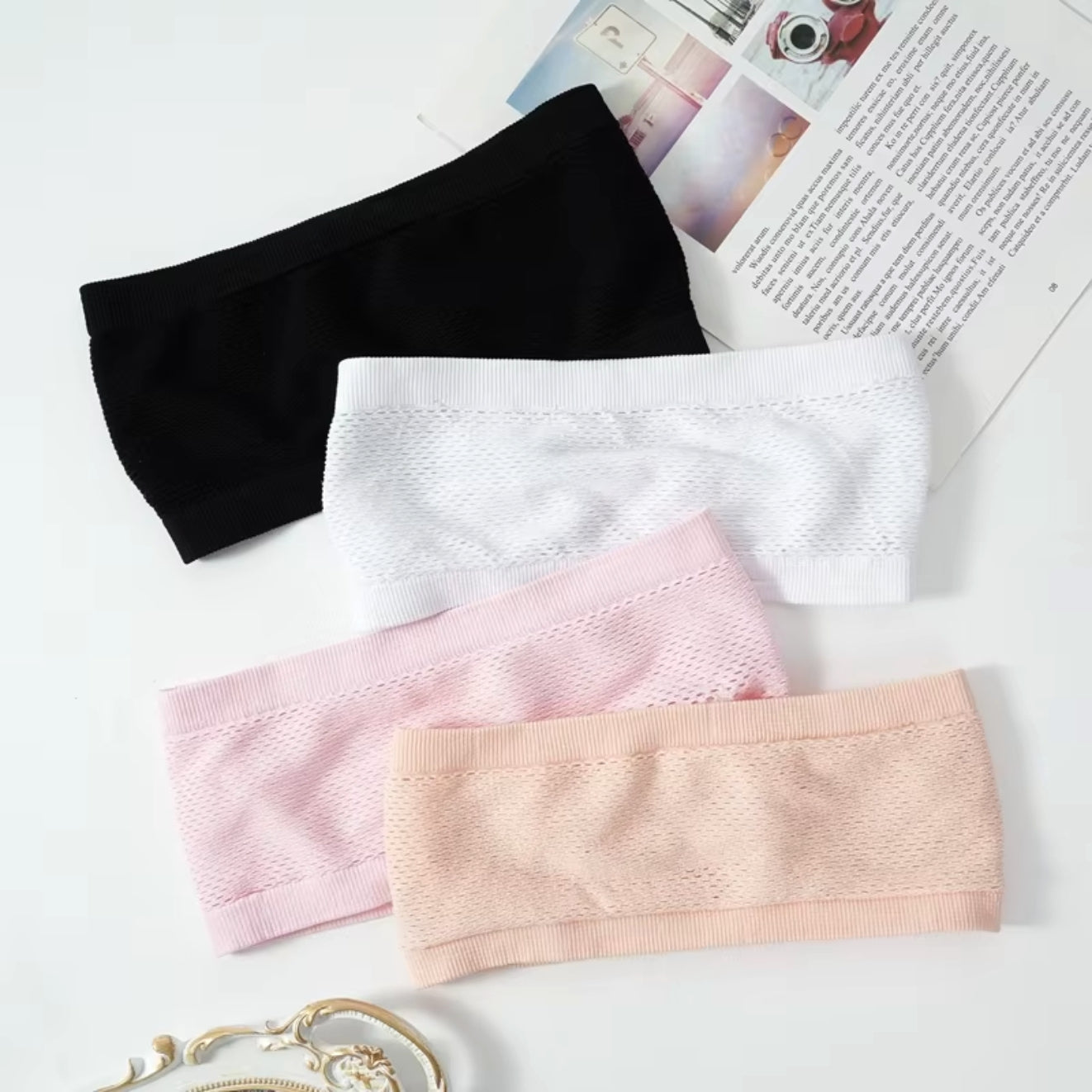 Pack of 3 Strapless Bra for Ladies and Girls (Color may vary depending on Stock)