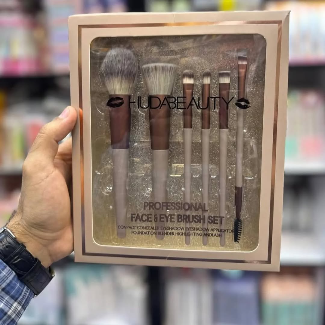 Huda Beauty Professional Face & Eye Brush Set - Pack of 6