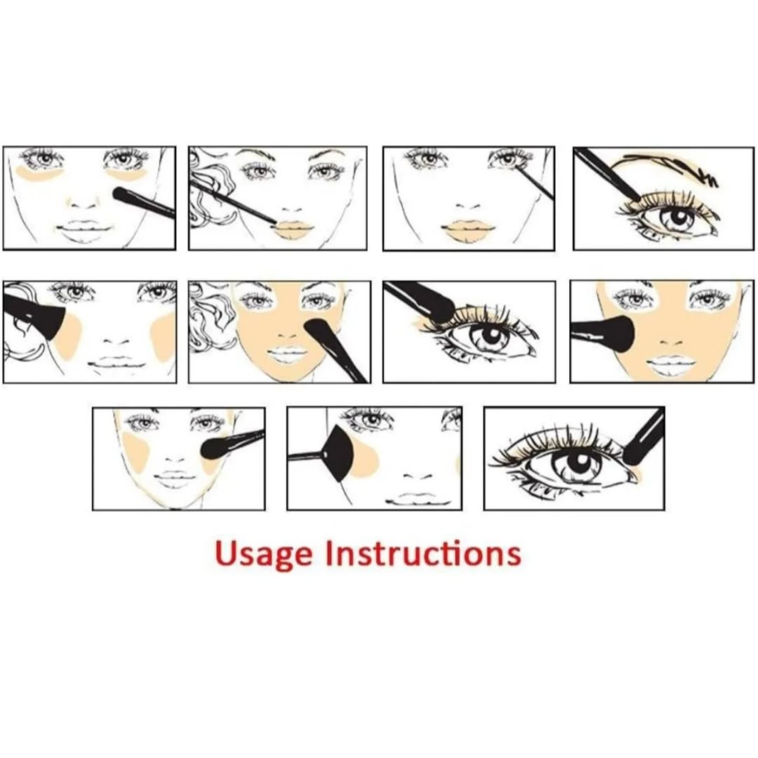Huda Beauty Professional Face & Eye Brush Set - Pack of 6