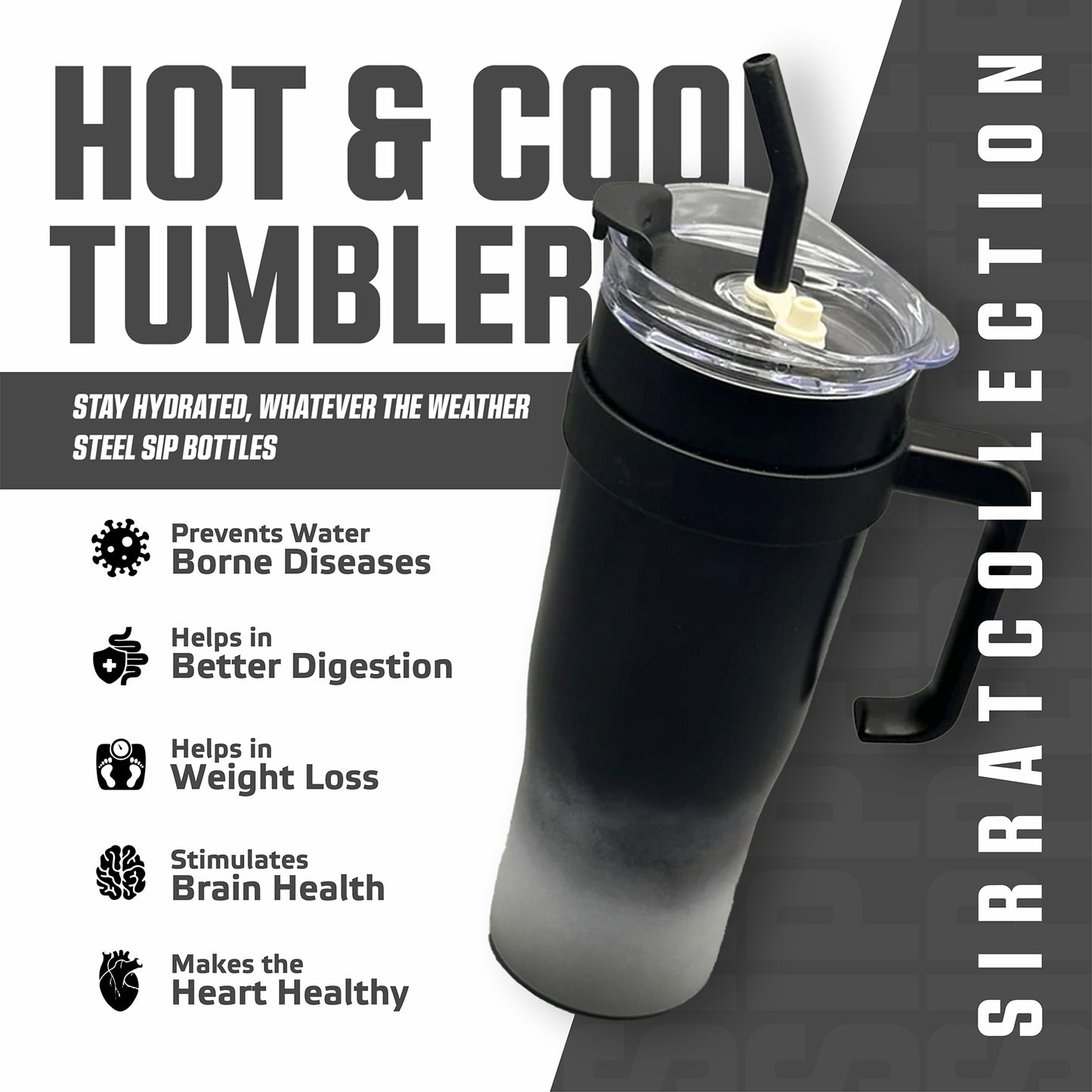 Sipper Bottle With soft color transitions inspired by nature, this bottle keeps your drinks cool and your vibe cooler