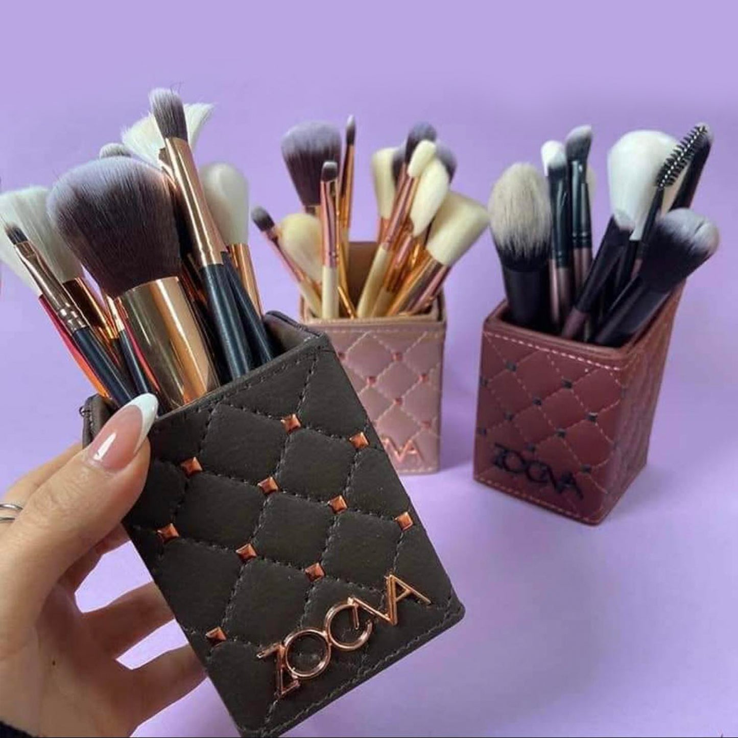 ZOEVA 15 Piece Professional Makeup Brush Set with Luxury Holder