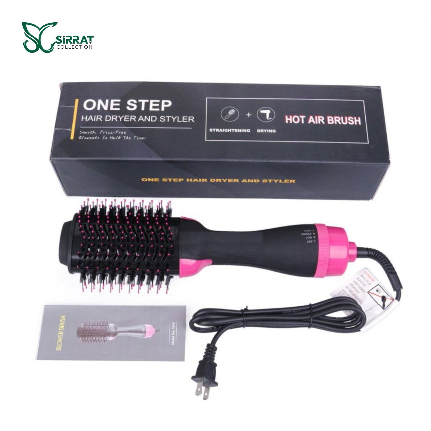 3 in 1 One Step Hot Air Brush Dryer & Straightener