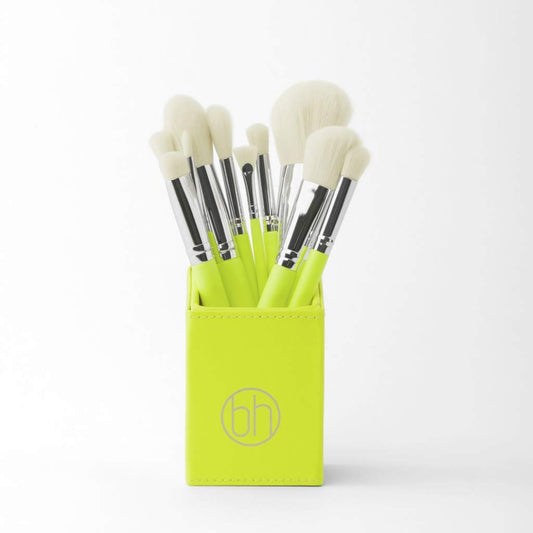 Pack of 12 BH Cosmetics Colour Festival Brush Set & Holder