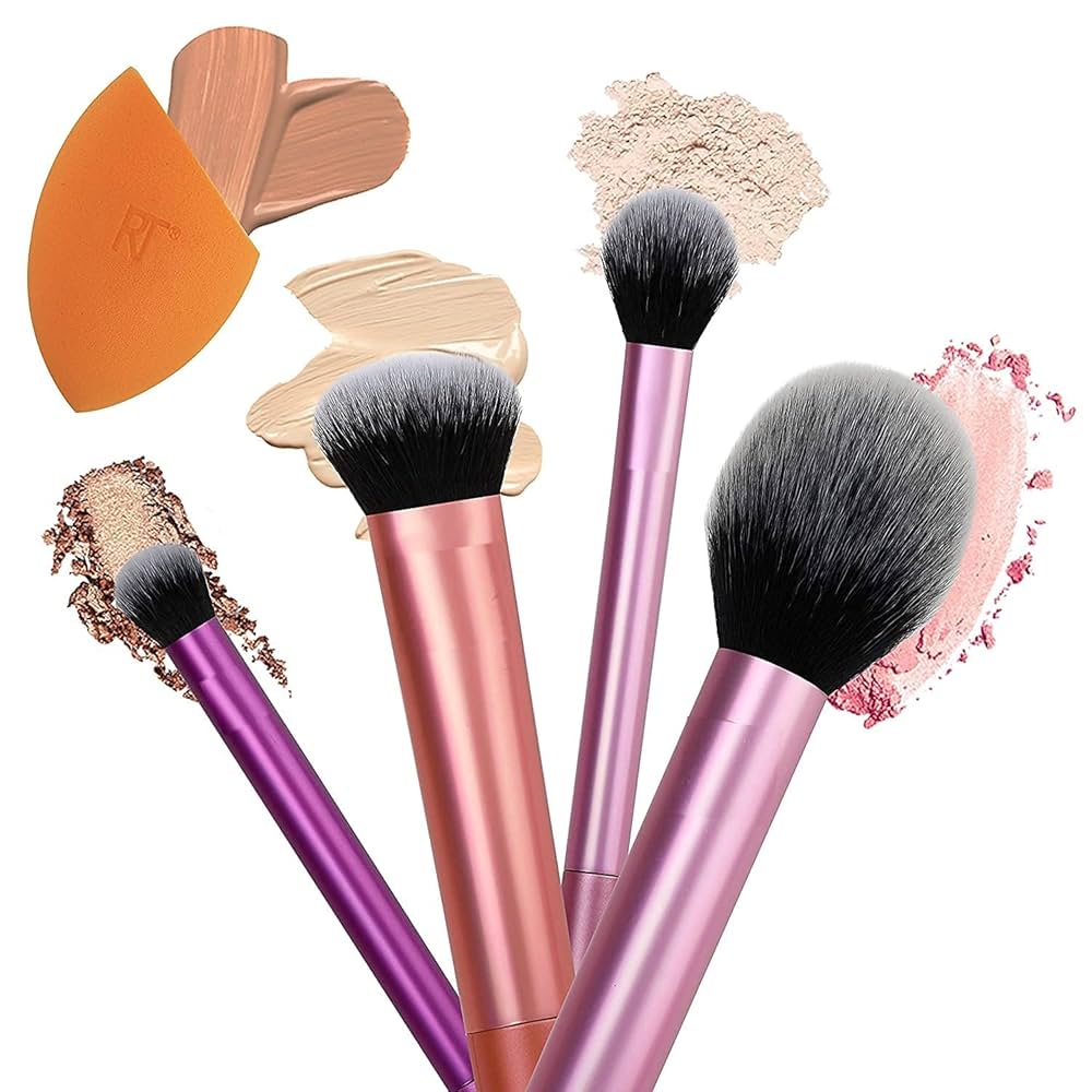 6-Piece Real Techniques Brush & Sponge Set – Your Complete Solution for Base, Blush & Eye Makeup