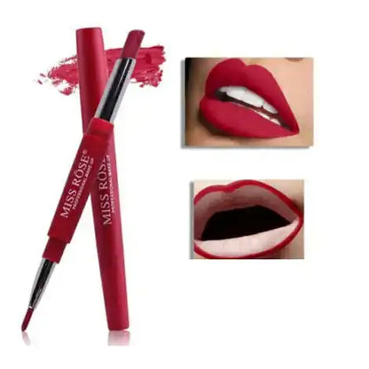 Pack of 6 Miss Rose Lipliner + Lipstick | 2 in 1 | High Pigment