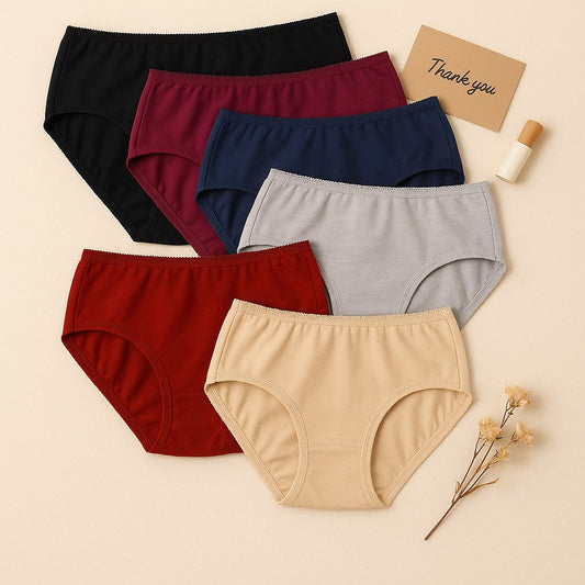 Pure Cotton High Waist Panties for Women & Girls